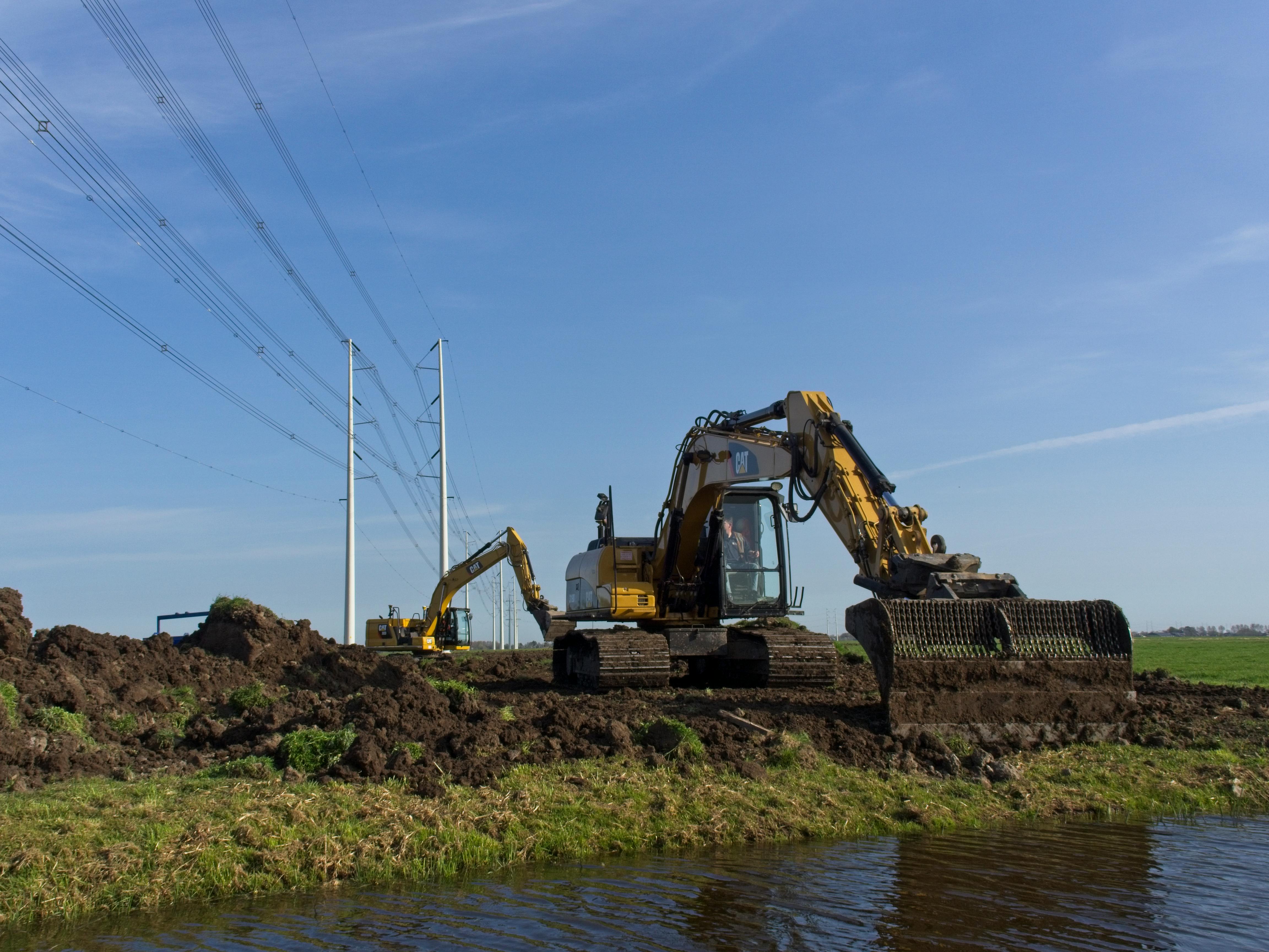 Graafmachine aan het werk